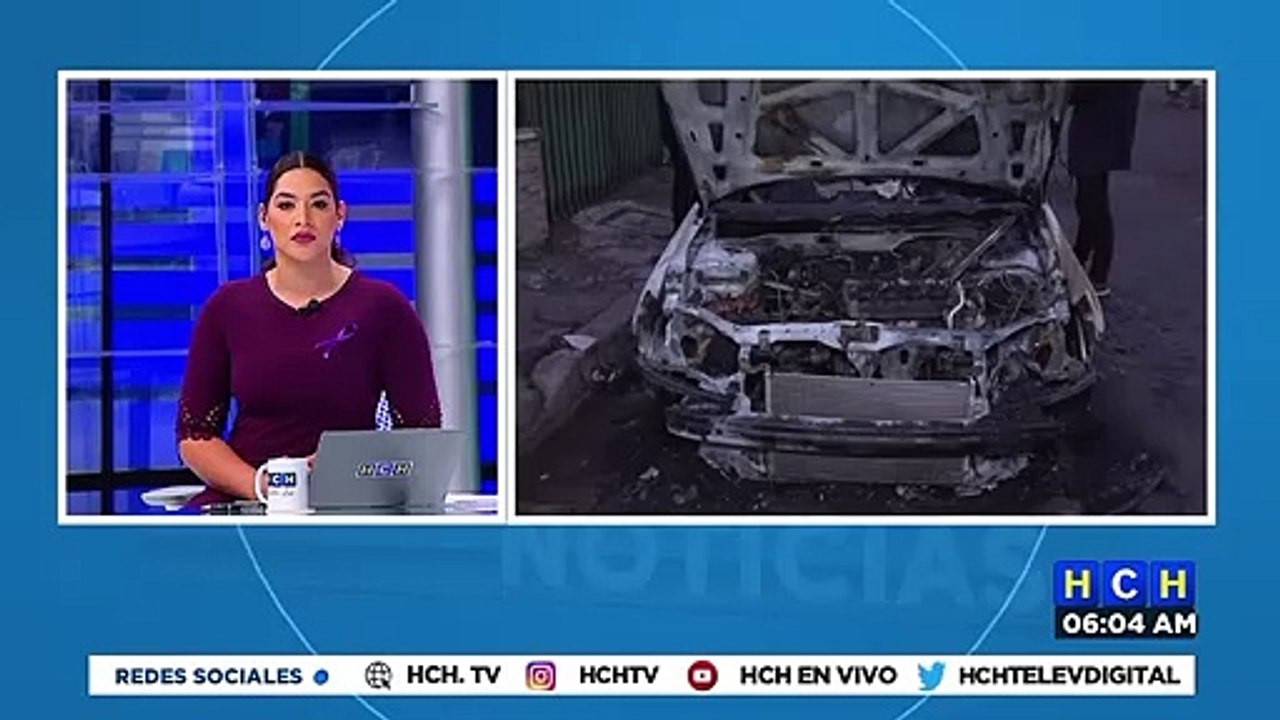 ¡Pudo ser tragedia! Conductor escapa de morir calcinado dentro de su carro en la capital