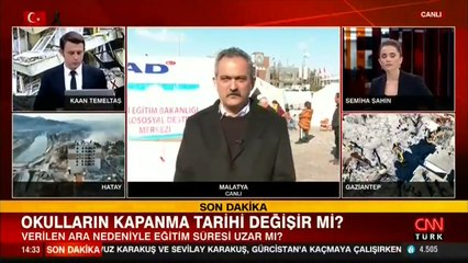 Okulların açılma tarihi değişir mi? Milli Eğitim Bakanı CNN TÜRK'te