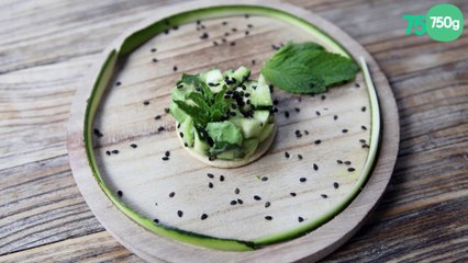 Tartare de courgette et avocat