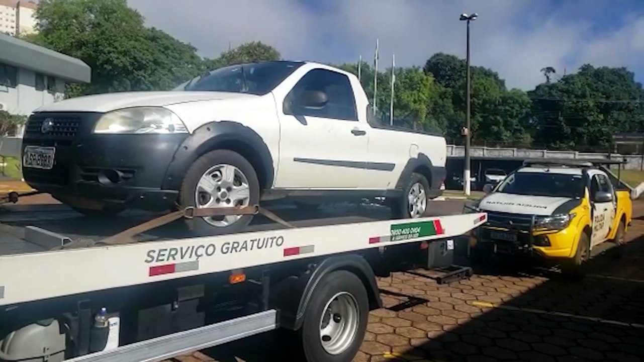 BPRv realiza grande apreensão de drogas na PR-180; veículo estava com marcas de tiros
