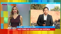 Tres familias perdieron todo en un incendio