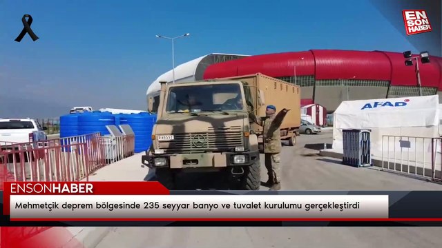 Mehmetçik deprem bölgesinde 235 seyyar banyo ve tuvalet kurulumu gerçekleştirdi