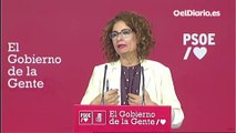 María Jesús Montero, tras a las críticas de Podemos por la reforma del 'solo sí es sí': “El PSOE sí va a cuidar la coalición”