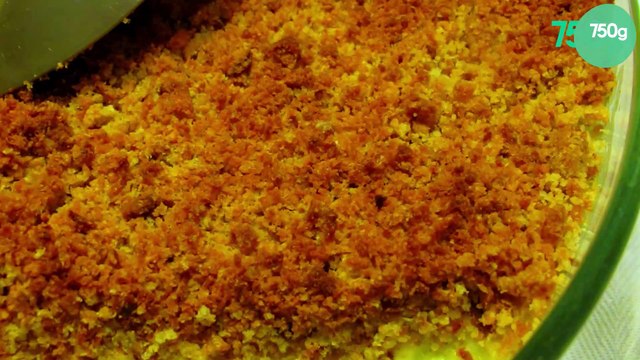 Courgettes au curry en crumble de pois chiches