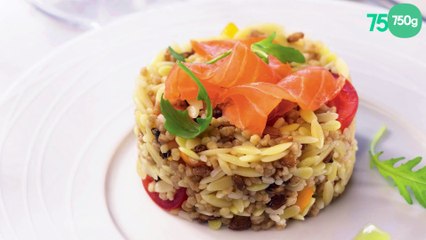 Salade fraîcheur de Céréales de Campagne Tipiak au saumon