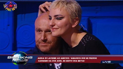 Arisa in lacrime ad Amici22: 'Amadeus non mi prende  Sanremo da due anni, mi sento una me*da'