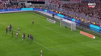 River 1-1 Argentinos Juniors: gol de Miguel Borja (3m. ST)