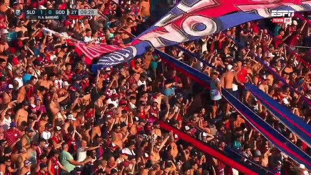 San Lorenzo 1-0 Godoy Cruz: gol de Adam Bareiro de penal (9m. ST)
