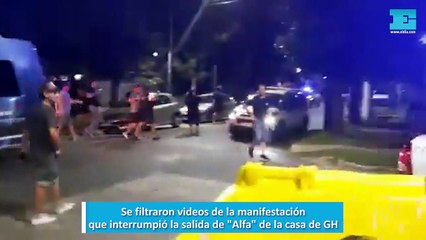 Se filtraron videos de la manifestación que interrumpió la salida de Alfa de la casa de GH