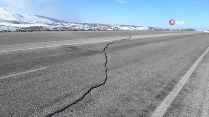 Malatya'da korkutan görüntü: 80 kilometrelik karayolunda çatlaklar oluştu