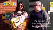 New West Durrington Residents Association launches its new defibrillator with Worthing mayor Henna Chowdhury