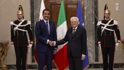 Mattarella incontra l'emiro del Qatar