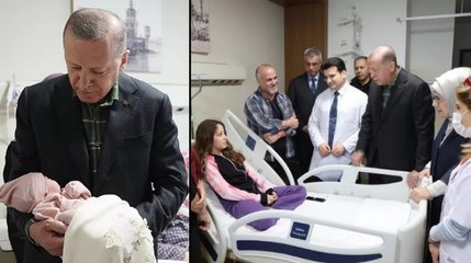 Cumhurbaşkanı Erdoğan yaralı depremzedeleri ziyaret etti
