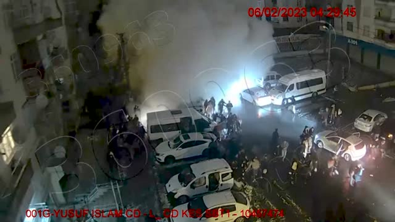 Nuevas imágenes publicadas por la policía muestran el momento del terremoto en Turquía