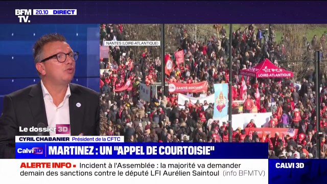 Cyril Chabanier (CFTC): On a senti une inquiétude du gouvernement sur la journée du 7 mars avec le risque de grèves reconductibles