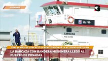 Tras 40 años, la barcaza con bandera misionera llegó al puerto de Posadas
