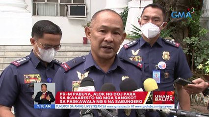 P6-M pabuya, alok ng DOJ para sa ikakaaresto ng mga sangkot sa pagkawala ng 6 na sabungero | UB