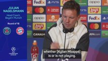 Nagelsmann preparing Bayern for Mbappe despite injury concern