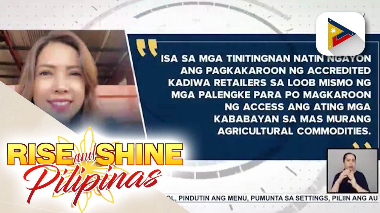 DA, target maglagay ng Kadiwa stores sa piling mga palengke sa Metro Manila sa unang bahagi ng taon