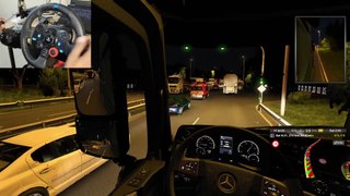 ETS 2 Night duty| Steering wheel + Shifter Logitechg29 gameplay | Euro truck simulator 2 | Lucky_n |