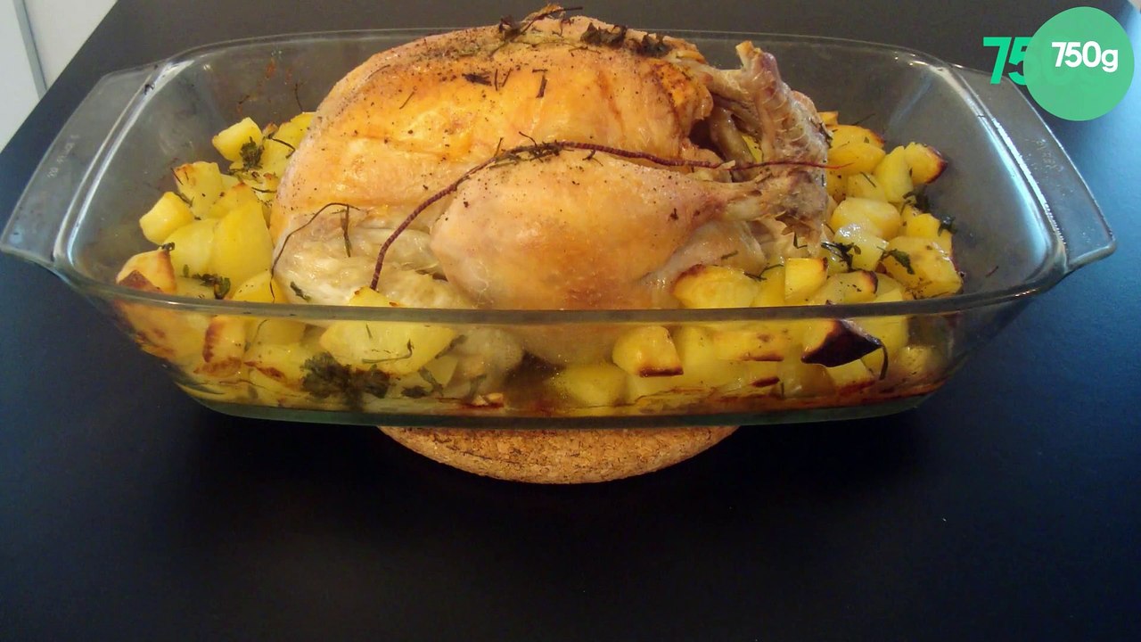 Poulet et ses pommes de terres aux herbes