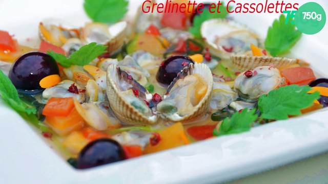 Nage de coques aux petits légumes bon marché