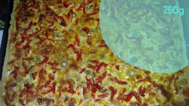 Quiche au poivron et aux olives