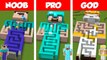 Minecraft NOOB vs PRO vs GOD STATUE MAZE HOUSE BUILD CHALLENGE in Minecraft  Animation