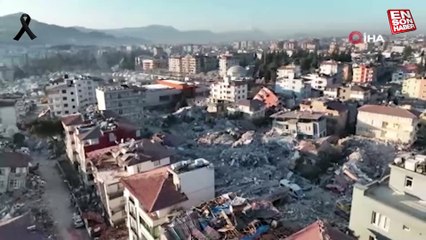 Hatay'daki yıkım havadan görüntülendi