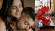 Valentine's Day पर Dalljiet Kaur Fiance Nikhil Patel Special Gift Video Viral । Boldsky