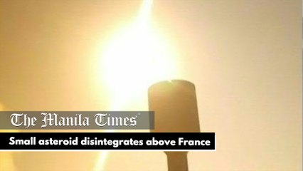 Small asteroid disintegrates above France
