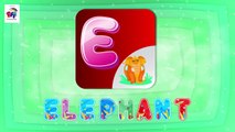 ABC Flashcards for Toddlers | Babies First Words & ABCD Alphabets Learn Letter E- @RHEntertainments ​