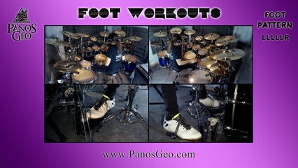 Drum Exercise | Foot Workouts (Part 58 - LLLLLR) | Panos Geo