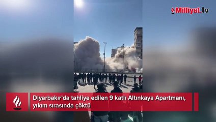 Diyarbakır’da yıkım sırasında 9 katlı bina çöktü!