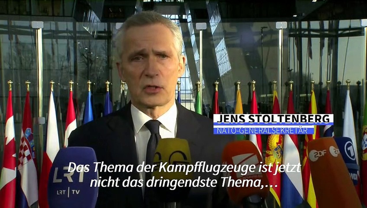 Stoltenberg: kampfflugzeuge sind nicht das dringendste thema