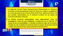 Protestas en Ayacucho: Ministerio Público informa avances de investigación sobre fallecidos