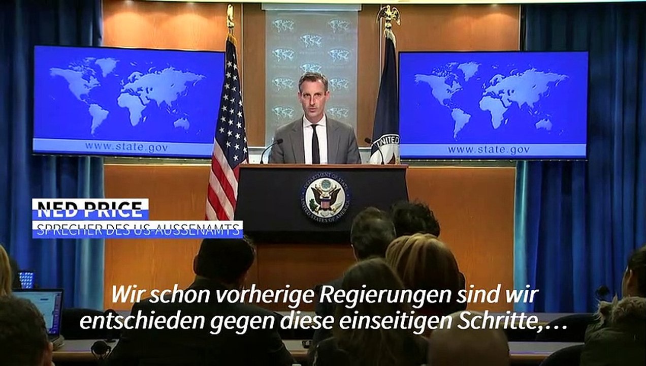 USA entschieden gegen Legalisierung von Siedlungen im Westjordanland