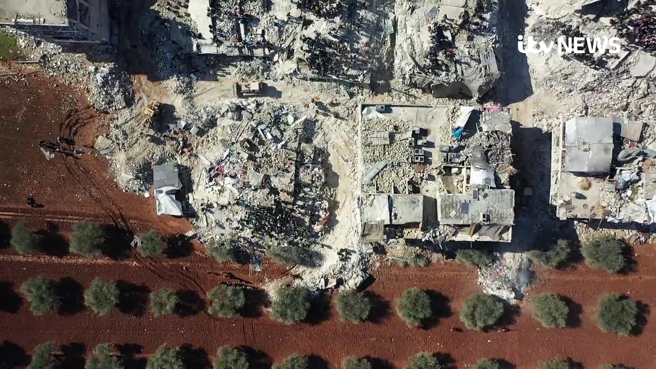 Drone Footage Reveals Syria Quake Devastation Video Dailymotion