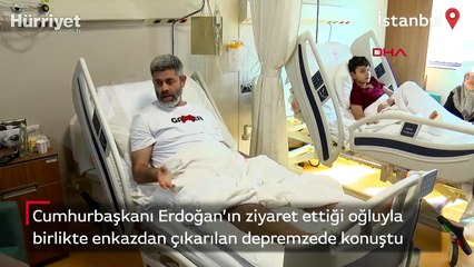 Enkazdan çıkarılan depremzede konuştu