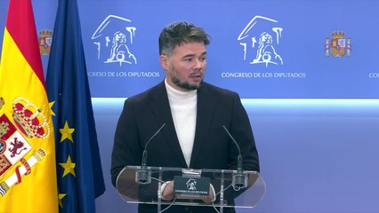 Rufián afirma haber mantenido conversaciones con los socios de gobierno por la ley de 'Solo sí es sí'