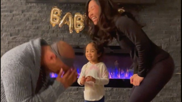 Husband’s soul is filled with joy after wife breaks the news of Baby #3 to him