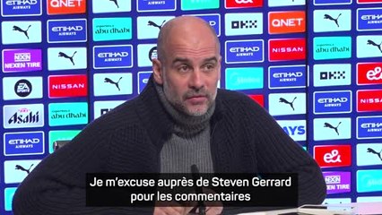 Man City - Guardiola : "Je m'excuse auprès de Gerrard pour  mes commentaires stupides"