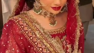 Bridal look of very beautiful Sana Javed