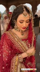 Bridal look of very beautiful Sana Javed