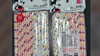 다이소 판매 디즈니 종이빨대 회수 조치..."사용 중단해야" / YTN