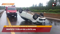 Garupá: Despiste y vuelco en la ruta 105