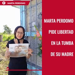 Marta Perdomo pide libertad para sus hijos en la tumba de su madre
