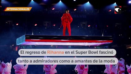 Rihanna regresó al escenario e impresionó con su diseño en el Super Bowl