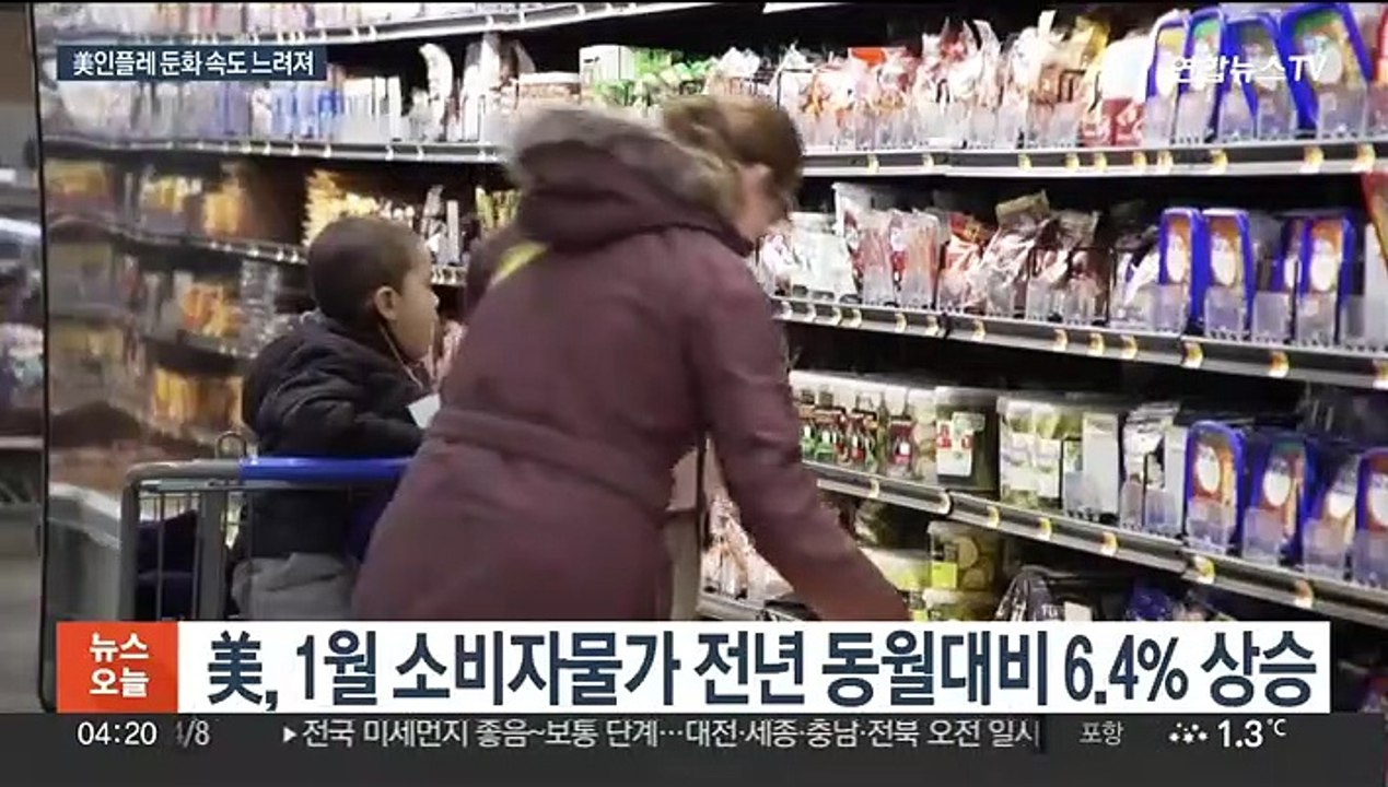 美인플레 둔화 속도 느려져…1월 물가 6.4% 상승