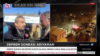 Sırrı Süreyya Önder Adıyaman'da: Çadır sorunu var, insanlar donmadan sabah edebilmenin derdinde